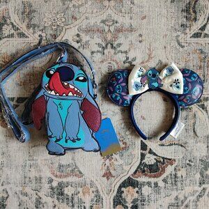 Stitch Set Incl: NWT Crossbody Bag & NWOT Stitch Minnie Ears
